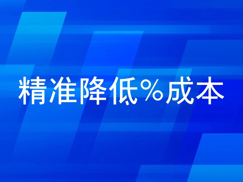 精准降低%成本